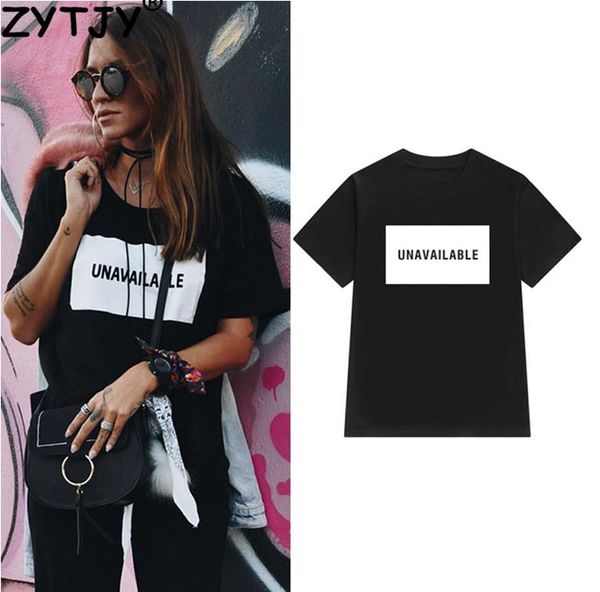 

unavailable letters print women tshirt cotton casual funny t shirt for lady tee hipster tumblr drop ship z-977, White
