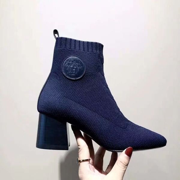 

martin boots for women socks bottes femmes high heel ankle fashion women shoes winter original packaging size 35-40