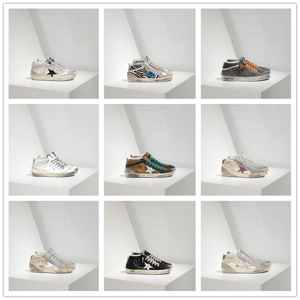 

2019 italy brand golden old tyle de igner fa hion neaker genuine leather men women ca ual hoe goo e trainer mid uper tar g 0022