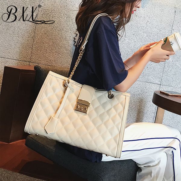 

bxx sac / 2019 fashion luxury handbags women designer lingge chain large capacity packet wild solid color shoulder bag zd623