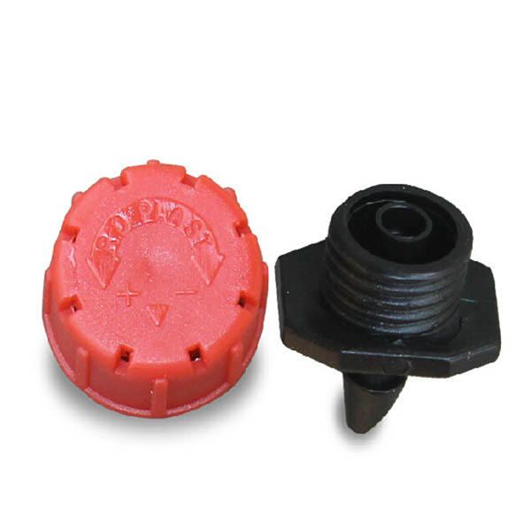

50pcs 8 outlets red drip adjustable flow dripper micro sprinklers, Golden;silver