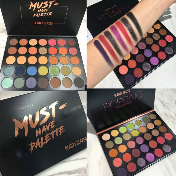 

makeup beauty glazed color studio 35colors eyeshadow must-have palette popping glitter pallete dhl ing