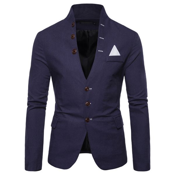 

suit spring buckle decorative men's casual collar suit men white blazer blazers men suits mens suits blazers mens stage jackets, White;black