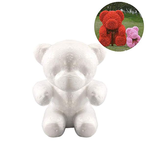 

20cm bear polystyrene styrofoam rose 3d bear foam flower shape diy rose wedding ball party decoration gift valentines day gifts usdgr
