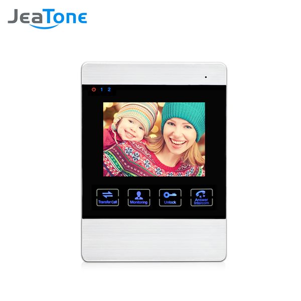

jeatone 4 inch wired video door phone doorbell intercom system indoor monitor(support the connection for the outdoor camera
