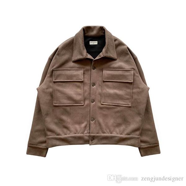 

мужской осень конструктора куртка отворот шея длинного рукав мода стиль homme одежда arnodefrance hip hop верхняя одежда повседневная одежда, Black;brown