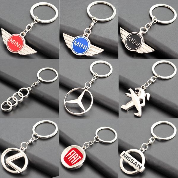 

Auto Accessories 3D Metal Key Ring Car Key Holder Keyfob Car Keychain for Audi BMW Mercedes-Benz Lexus Ferrari Fiat Volkswagen Lamborghini