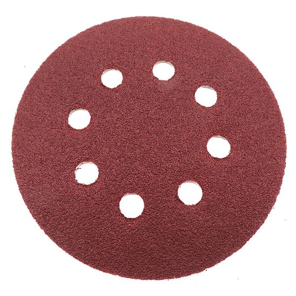 

20pcs/set 125mm dry sanding discs alumina polishing flocking sandpaper 8 holes