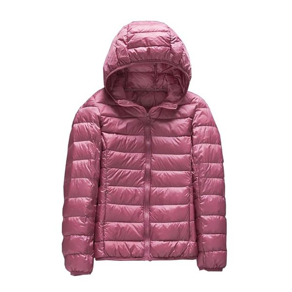 

2019 women winter hooded warm coat plus size candy color duck fur padded jacket female short parka womens bomber basic jacket, Black;brown