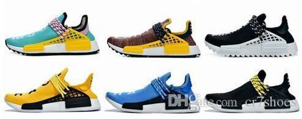 

2019 human race pharrell williams mens running shoes hu trail nerd black cream holi solar pack mother designer fashion sport trainers