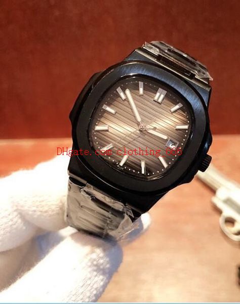 Ultima versione 4 stile orologio di lusso Nautilus 40mm acciaio inossidabile quadrante bianco cassa dell'orologio NERO orologio 5711/1A-010 orologio da polso automatico da uomo