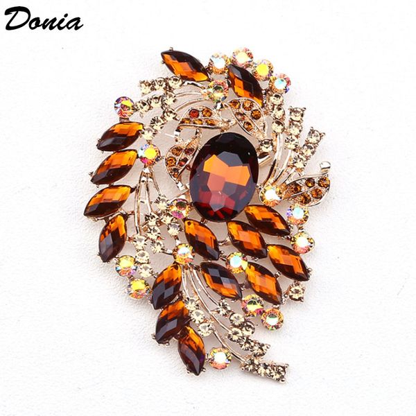 

donia jewelry european and american popular brooch beautiful flower large birthday brooch gift brooch coat scarf accessories, Gray