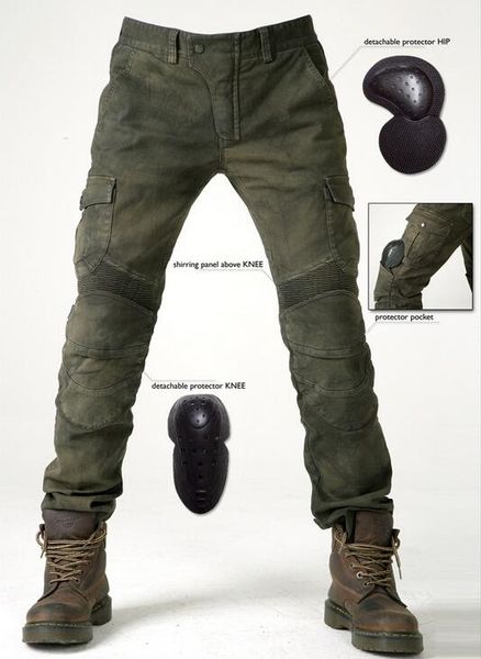 

for ub06 army green casual motorcycle ride pants motorcycle jeans denim pants loose automobile race