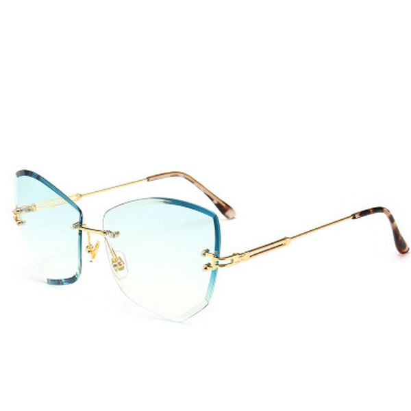 

street shooting wild glasses luxury gold glasses frames men rhinestone eyeglass titanium frame high clear lens ti rimless optical vqttu, White;black