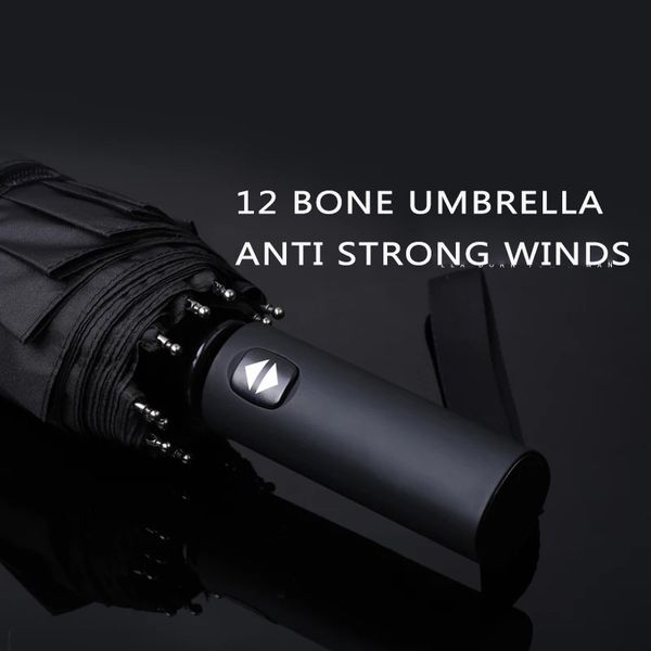 

umbrella automatic large folding male handsome double sunshade rain dual-use sunscreen anti-uv sun umbrella female 12 bone