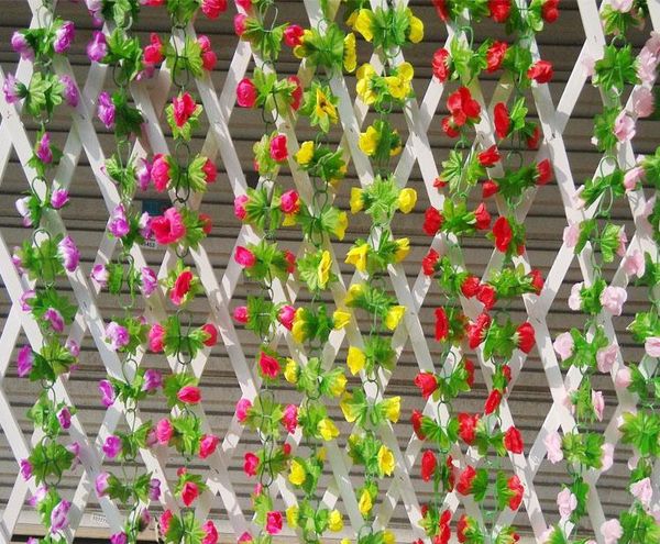 

искусственный шелк гвоздики цветок винограда висит декоративные ротанга растения листья гирлянда главная свадебные украшения стены