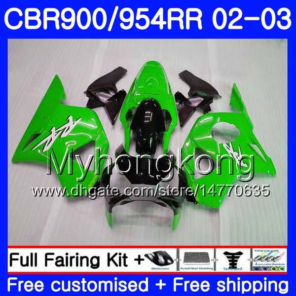 Corpo per HONDA CBR900RR CBR 954 RR CBR900 RR CBR954 RR 280HM.20 CBR 900RR CBR954RR 02 03 CBR 954RR 2002 2003 Carene Kit stock verde nero