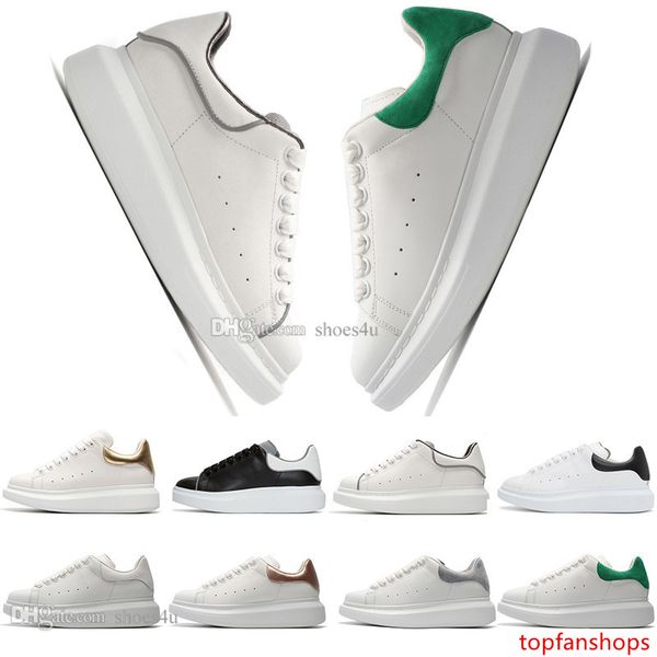 

designer shoes genuine leather sneaker luxury mens women fashion white leather platform shoes flat casual shoes