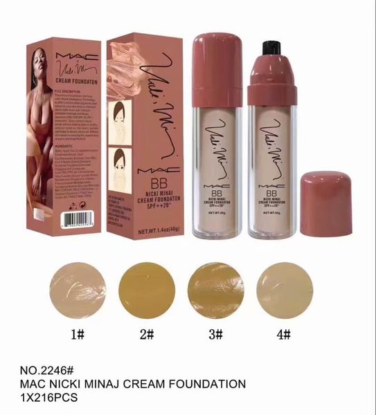 

m@c brand liquid foundation natural matte nicki minaj cream foundation full coverage face concealer dhl free