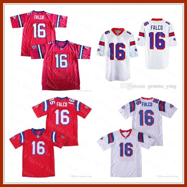 

men the replacements movie football 16 shane falco saved by the bell stitched film sewn jerseys wholesale, Black;red