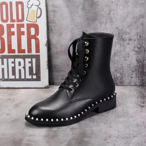 

black martin boots female personality short female 2019 new british wind boots version of the autumn short tube rider boots women luxury