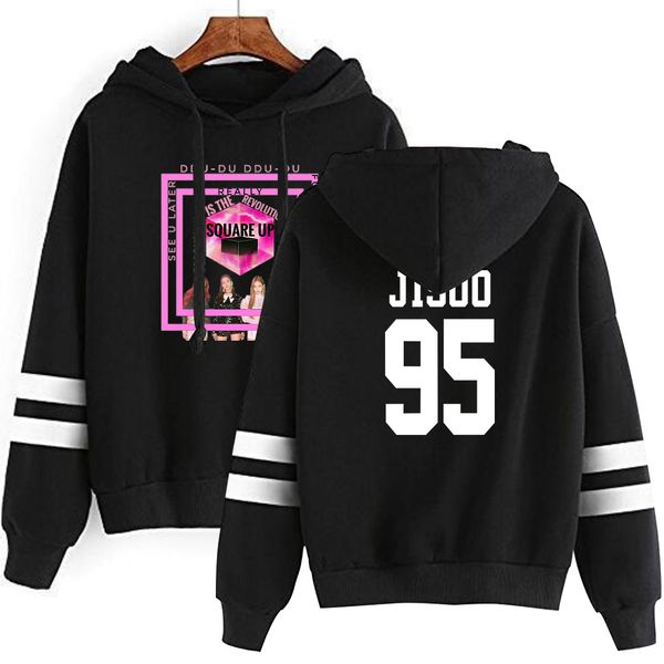 

blackpink fashion printed hoodies women/men long sleeve hooded sweatshirts casual streetshirt clothes, Black