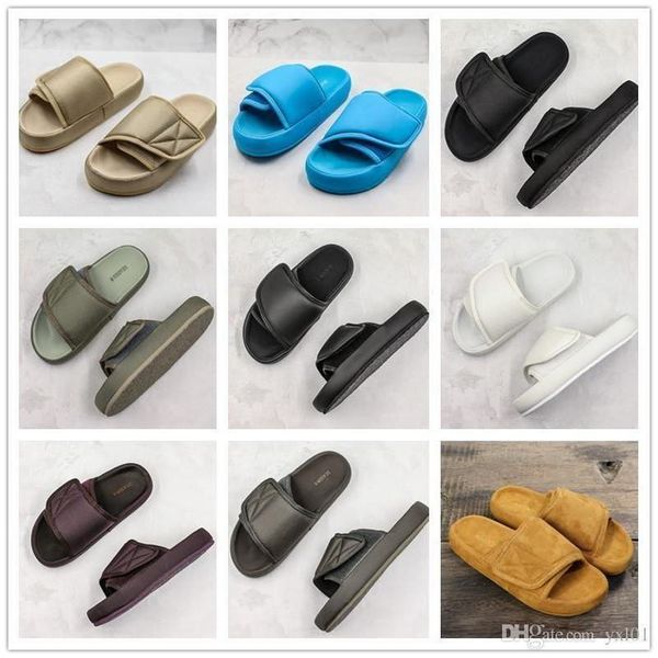 

Original 2019 kanye we t ea on 7 6 nylon de igner lide triple black wheat cool grey lipper men women fa hion lipper ize36 46