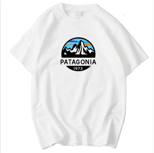 

2019 горячие продажи patagonia tshirt для мужчин повседневный стиль с коротким рукавом rould шеи плюс размер азиатский размер s-3xl футболку, White;black