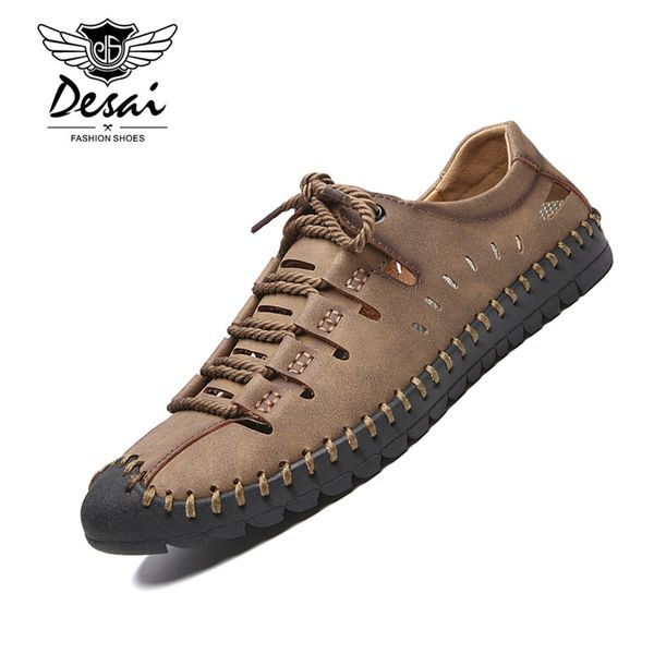 

desai brand summer sandals men shoes quality comfortable men sandals fashion design casual shoes large size 38-48, Black