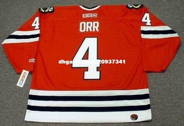 

wholesale mens bobby orr chicago blackhawks 1976 ccm away retro hockey jersey, Black;red