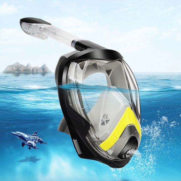

sports training anti fog adjustable summer snorkeling tool foldable swimming portable underwater non-toxic diving mask full face