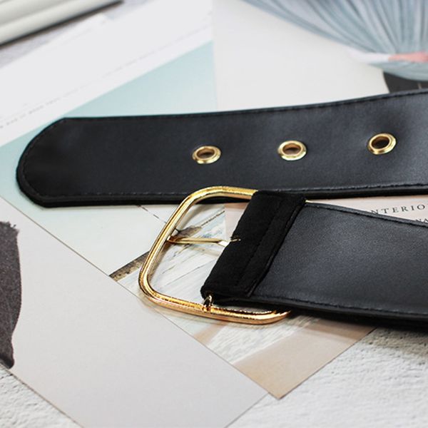 

vintage velvet square buckle women's belt autumn winter soft female belt metal pin buckle belts for women dress jeans pants hot, Black;brown