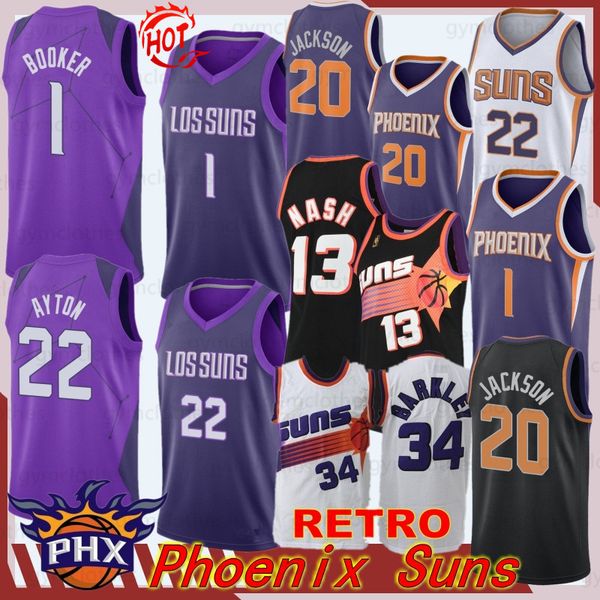 

deandre 22 ayton man+kids jersey devin 1 booker steve 13 nash ncaa 2020 nba basketball jerseys josh 20 jackson suns 34 barkley, Black;red