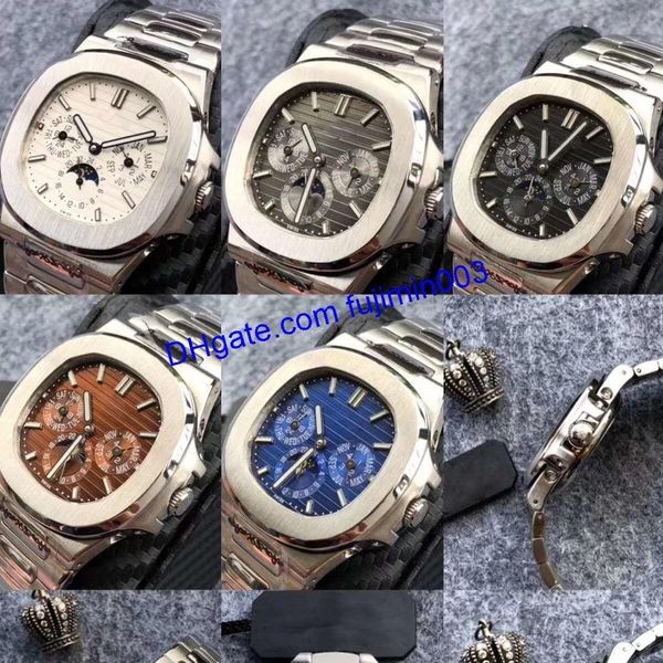 

2020 pp automatic machinery 39mm luxury watch men sweeping movement watch all the small dials work no battery watches 002231, Slivery;brown