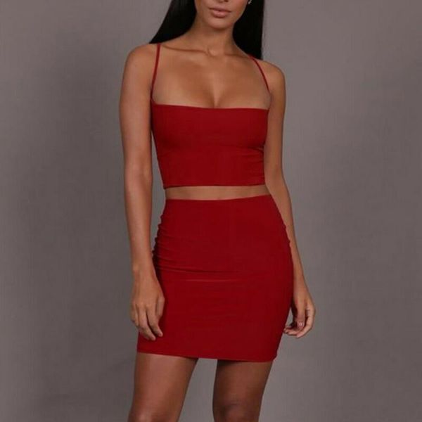 

women casual sling back bandage cross hollow red tank vest sleeveless summer slim basic crop short cami, White