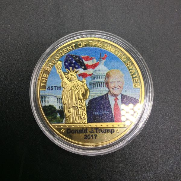 

дональд трамп памятная монета американский президент золотые монеты серебряные знак metal craft бесплатная доставка