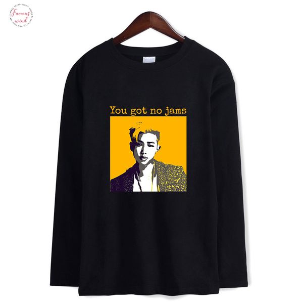 

cotton kpop autumn tee shirts long sleeve hip hop tshirt women men t shirt women 4xl, White