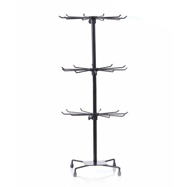 

display stand 3 tiers counter rack metal jewelry earring necklace ring show holder display rack 70 x 30cm jewelry stand, Pink;blue