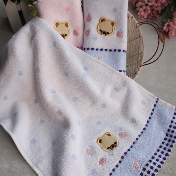 

cartoon small bear pattern towel soft cotton hand face towel children