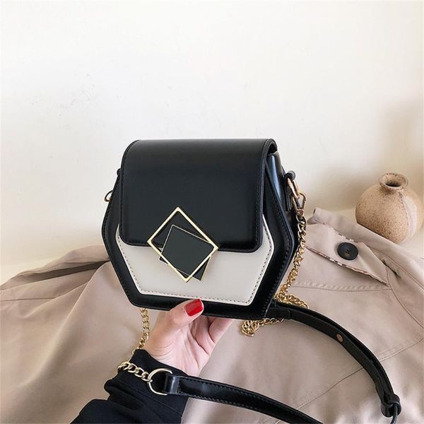 

korea small square bag shoulder bag for women 2020 new patchwork leather messenger design coin purse bolsas feminina saco