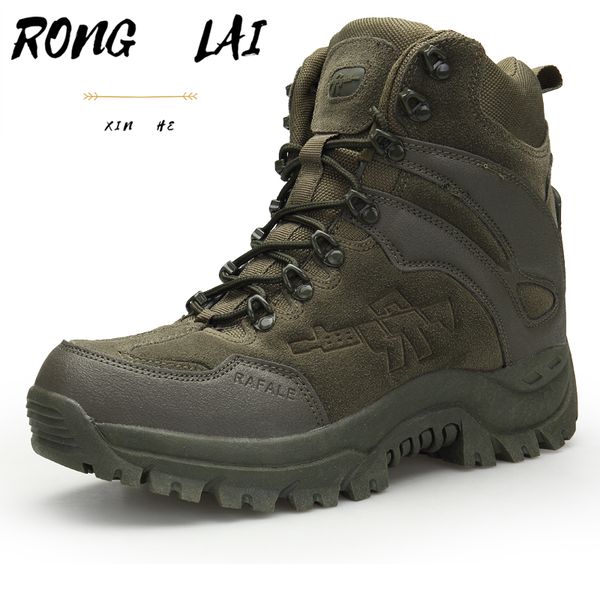 

ronglai men's outdoor sports hiking boots camping quality fans training tactical shoes desert combat ankle boots shoes