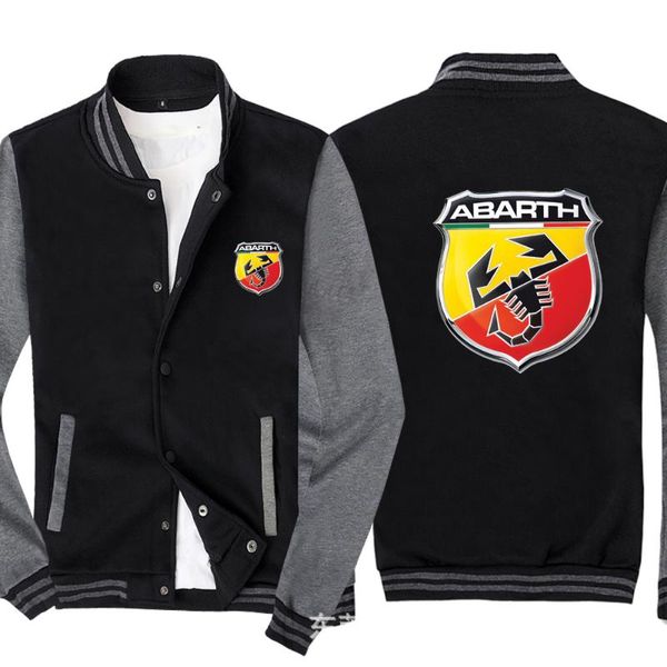 

men baseball uniform for abarth car logo print casual hip hop harajuku warm sweatshirts mens baseball jacket slim fit h