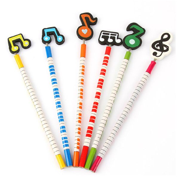 

creative cute pencil musical note hb writing wooden pencil school supplies student stationery gift for kids