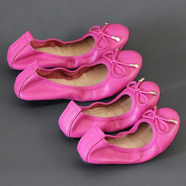 

new women genuine leather flats fashion casual ballerina ballet flat slip on shoes bowknot work shoes sapatilhas size 35-43, Black