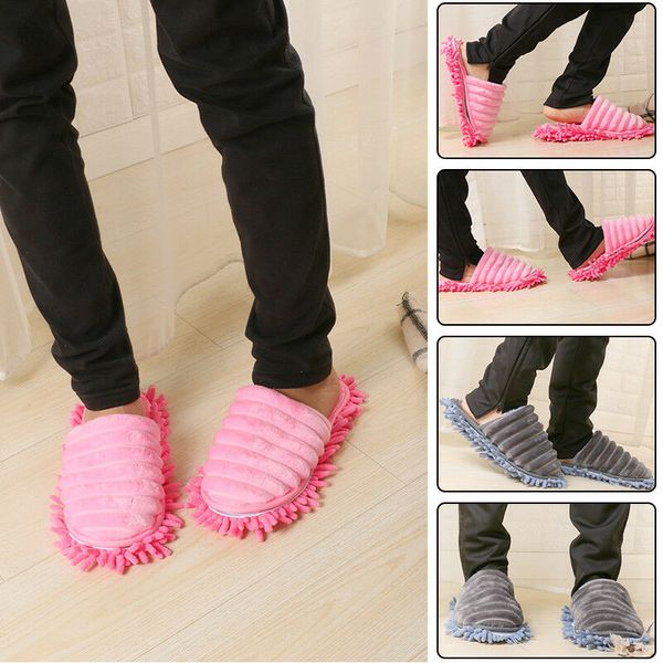 

1 pair dust mops slipper lazy house floor polishing cleaning easy foot sock shoe cover mop slippers