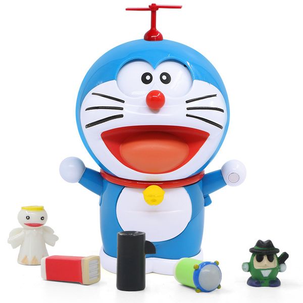 

anime doraemons figures robot face/eyes changeable youtube fashion model kits anime action figure collection toys for kids t200118