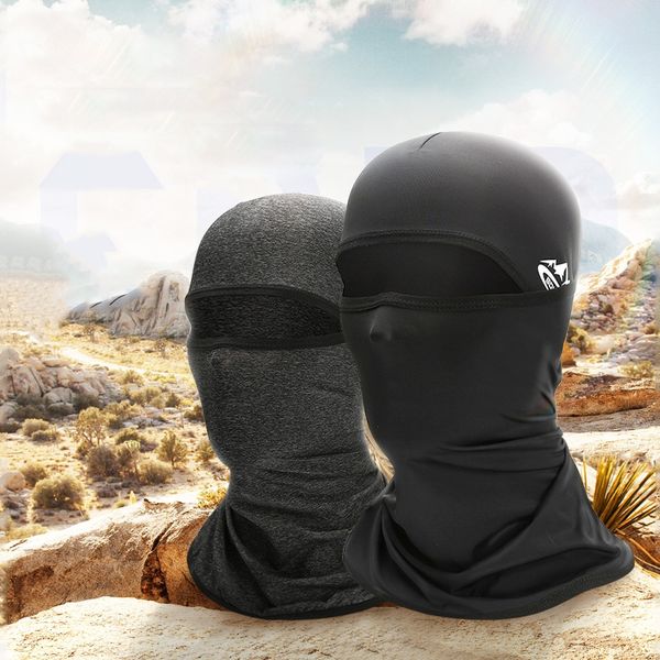 

full face cycling mask dust-proof breathable multifunctional ski balaclava sun protection scarf outdoor sports headwear, Black
