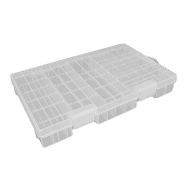 

for 60pcs aa+40pcs aaa battery storage organizer durable case transparent