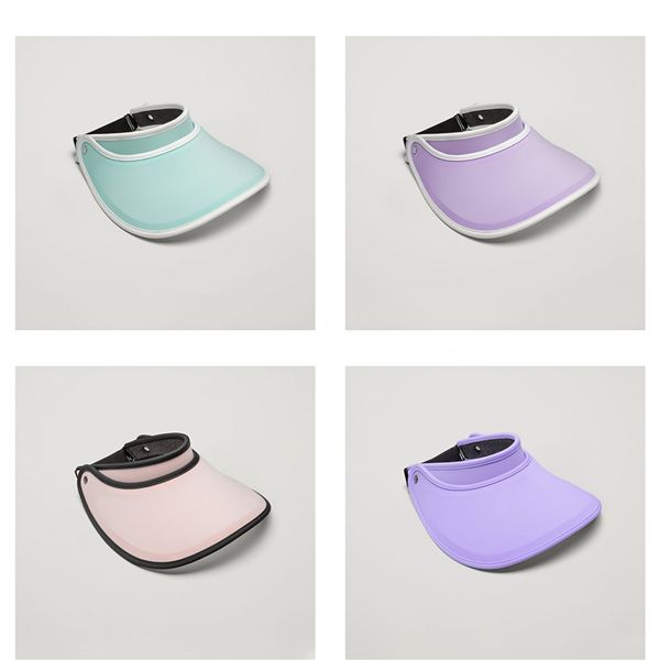 

2020 trendy new arrival pearls jewelry decoration raffia straw visor cap hat for uv sun protection #881, Blue;gray