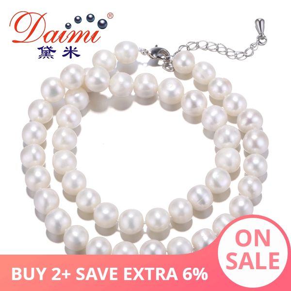 

daimi] жемчужное ожерелье 10-11mm природные пресной воды жемчужное ожерелье довольно популярные хорошая стоимость choker производительность, Silver